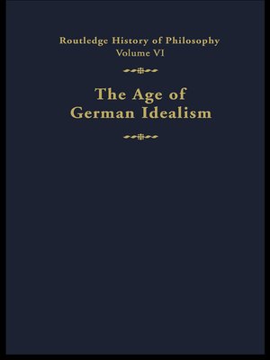 cover image of The Age of German Idealism